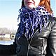 Purple Mesh snood scarf with Fringe Felted on Silk Gift March 8th. Snudy1. Studio art felt Elena Dudyrina. My Livemaster. Фото №4