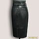 Order Pencil skirt 'Marie' made of genuine leather/suede (any color). Elena Lether Design. Livemaster. . Skirts Фото №3