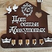 Ключница из дерева дом семьи. Ключница из дерева с фамилией. Ключница из фанеры. Дом семьи ивановых. Ключница из дерева с фамилией.