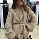 Bathrobe coat with fur pockets. Cardigans. SHAPAR - knitting clothes. Online shopping on My Livemaster.  Фото №2