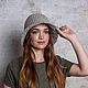 Order Women's Slav linen hat. avokado. Livemaster. . Hats1 Фото №3