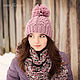 Заказать Вязаная шапочка «Violet». NewRareRu.Knitting (Вера). Ярмарка Мастеров. . Шапки Фото №3
