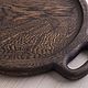 Dark oak plate with handles, diameter 24cm. Utensils. Foxwoodrus. My Livemaster. Фото №6