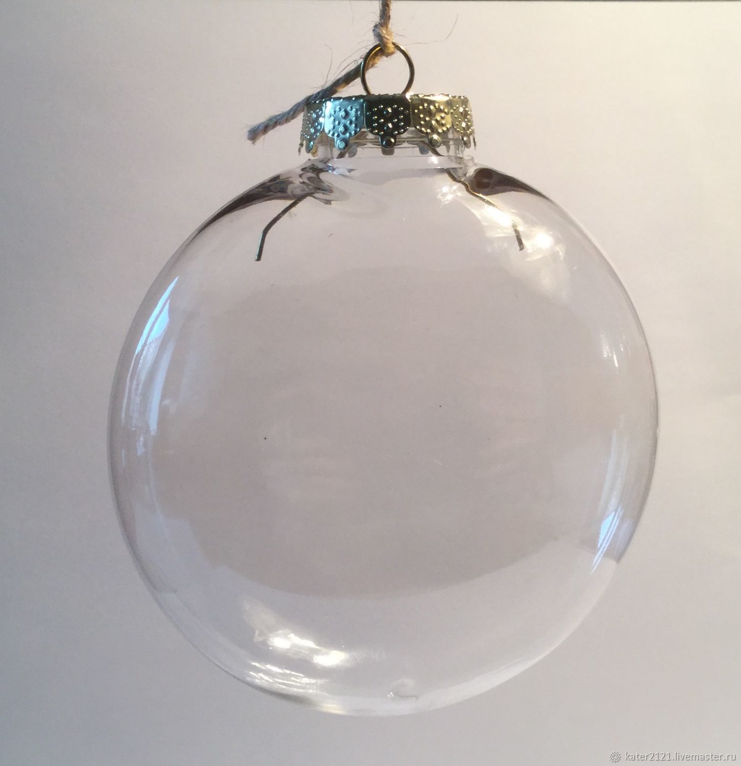 Прозрачные стеклянные шары на елку