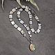 Heliotis/ Mother of pearl Necklace made of heliotis stone with a pendant. Necklace. naturalkavni. My Livemaster. Фото №6