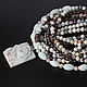 Necklace 'Mint dessert with cinnamon' amazonite, carved. Necklace. Butik4you. Online shopping on My Livemaster.  Фото №2