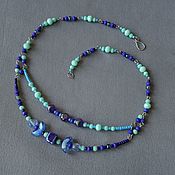 Украшения handmade. Livemaster - original item Blue glass Necklace. Handmade.