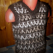 Одежда детская handmade. Livemaster - original item Children`s knitted vest Double. Handmade.