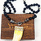  Necklace of agate shungite lava beads with bears. Necklace. Urbanstyle. Online shopping on My Livemaster.  Фото №2