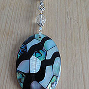 Украшения handmade. Livemaster - original item Pendant with Heliotis, rock crystal, mother of pearl in silver 925. Handmade.