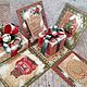 Новогодняя подарочная коробочка Снежные радости!. Открытки. Кот и Кошка. Ярмарка Мастеров.  Фото №4