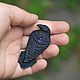 Брошь с вороном "Night raven mini", Брошь-булавка, Москва,  Фото №1