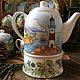 Painted porcelain. Tea set ' Great journey'. Tea & Coffee Sets. Frida Gots. My Livemaster. Фото №6