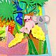 Развивающий планшет Джунгли. Кубики и книжки. Чудеса из фетра. Ярмарка Мастеров.  Фото №5