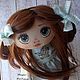Textile cute doll, handmade author's doll, Ball-jointed doll, Ufa,  Фото №1
