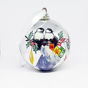 Christmas ball with hand-painted 