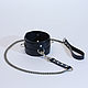 Black leash with chain 'Submission' for BDSM collar. Collar. goldbergatelier. My Livemaster. Фото №5