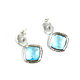 Blue earrings with pendants,silver earrings cubic zirconia drops. Earrings. Irina Moro. My Livemaster. Фото №6