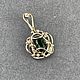 Кулон с крупным цаворитом 2,22 ct изумрудного цвета и сапфирами. Кулон. AMG. Интернет-магазин Ярмарка Мастеров.  Фото №2