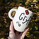 Taza de dibujos animados Harry Potter Gryffindor Gryffindor plataforma 9 3/4. Mugs and cups. Dasha Lepit | Cerámica hecha a mano (dashalepit). My Livemaster. Фото №5
