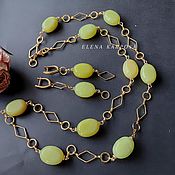 Украшения handmade. Livemaster - original item Necklace with agate and jade. Handmade.