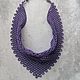 Necklace made of beads purple, triangular, Necklace, Astrakhan,  Фото №1