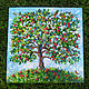 Painting Apple Tree Tree of Life Tree of Happiness Oil Canvas 40 x 40. Pictures. matryoshka (azaart). My Livemaster. Фото №6