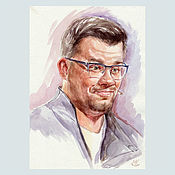 Portrait of Andrei Mironov watercolor