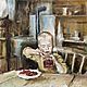 The painting 'Grandma's jam' canvas (linen) ,oil 30-30 cm. Pictures. Chistiakov Vsevolod (chistiakov-art). Online shopping on My Livemaster.  Фото №2