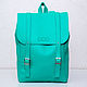 Leather backpack 'Moscow' turquoise, Backpacks, Moscow,  Фото №1