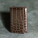 Order Copy of business card Holder crocodile leather. TheFlyingTurtle. Livemaster. . Business card holders Фото №3