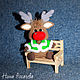 Christmas deer. Deer knitted. Stuffed Toys. Nina Rogacheva 'North toy'. My Livemaster. Фото №6