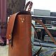 Коричневый рюкзак с заклепками. Классическая сумка. leatherbag.lew. Ярмарка Мастеров.  Фото №6