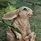 Zaychiha with rabbit figurine, concrete Provence garden decor. Figurines. Decor concrete Azov Garden. My Livemaster. Фото №5