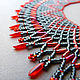 Necklace-collar beaded 'red girl'. Necklace. azurhimmel (azurhimmel). Online shopping on My Livemaster.  Фото №2