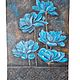  Интерьерная картина -барельеф "Голубые цветы", Картины, Солнечногорск,  Фото №1