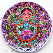 Русский стиль handmade. Livemaster - original item Matryoshka hand painted. Plate decorative. Handmade.
