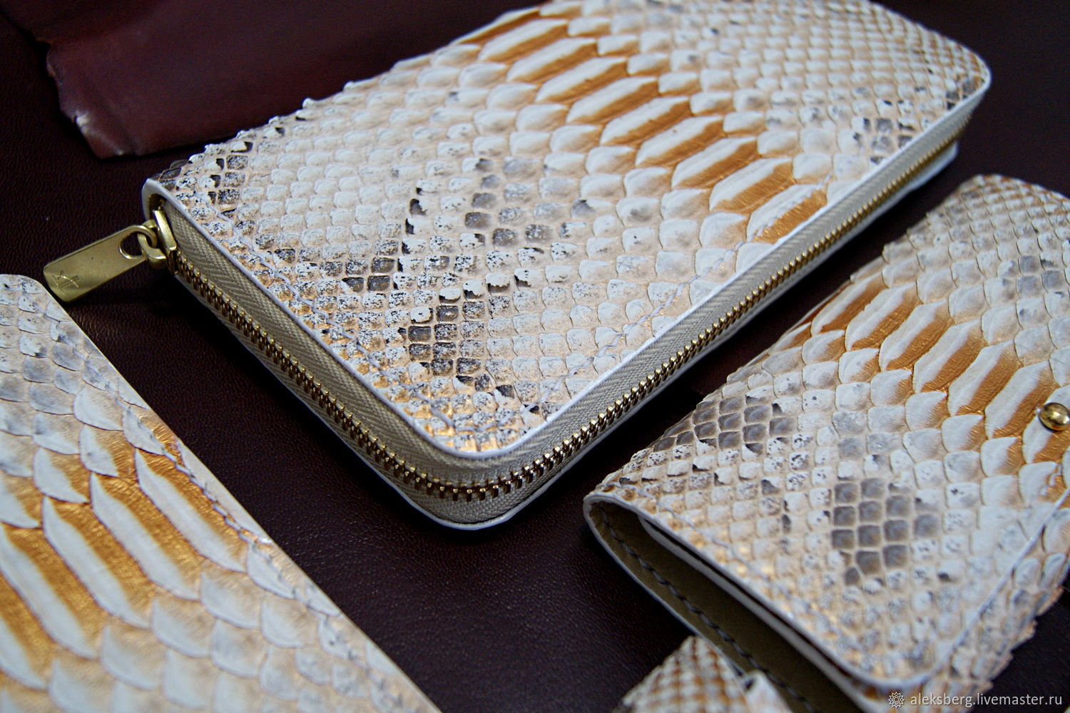 Python leather clutch (set), Wallets, Barnaul,  Фото №1