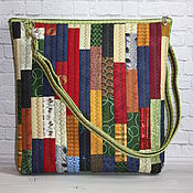 Сумки и аксессуары handmade. Livemaster - original item Patchwork Bag Large, Rustic, Patchwork, Boho Country, 30*35. Handmade.