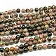 Copy of Copy of Copy of Rhodonite 4 mm thread, cut beads, faceted stones, Beads1, Ekaterinburg,  Фото №1