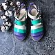 Melody sandals purple / turquoise lacquer / white. Sandals. Hitarov (Hitarov). Online shopping on My Livemaster.  Фото №2