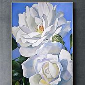 Картины и панно handmade. Livemaster - original item Painting White flowers. Handmade.