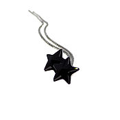 Украшения handmade. Livemaster - original item Broach earrings Black star. Handmade.