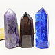 Set of amethyst crystals, smoky quartz, glass, Crystals set, Gatchina,  Фото №1
