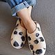 Тапочки женские на подошве для дома "Барсы". Тапочки. artslippers. Ярмарка Мастеров.  Фото №4