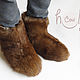 Теплые чуни на цигейке "Wooly Feet". Угги. HolyCowChic. Ярмарка Мастеров.  Фото №4