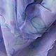 Scarf lavender, 170h80 cm, free painting on crepe-chiffon. Scarves. arkensoie Silkyway. My Livemaster. Фото №6