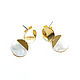 Pearl earrings, white stud earrings 'Frivolity'. Earrings. Irina Moro. My Livemaster. Фото №5