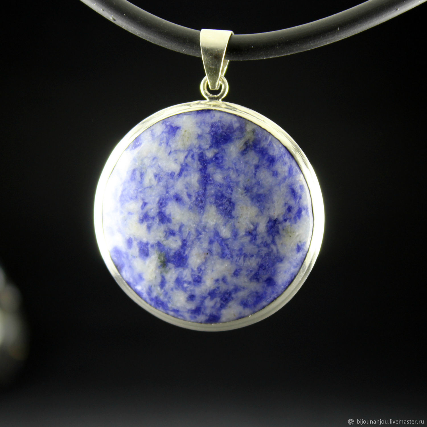 Pendant with natural lapis lazuli in a frame of 925 sterling silver SP0011, Pendants, Yerevan,  Фото №1