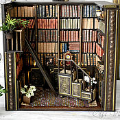 Для дома и интерьера handmade. Livemaster - original item Library miniature on the bookshelf. Handmade.